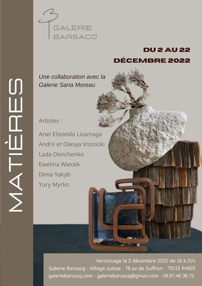 Expo Matières - Ariel Elizondo - Galerie Barsacq