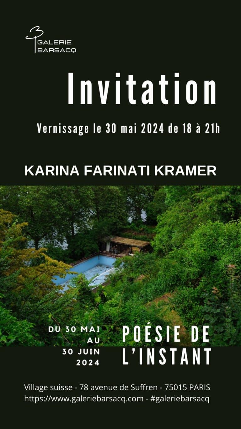 Galerie Barsacq - Karina Farinati Kramer - Vernissage le 30 mai 2024 de 18 à 21h